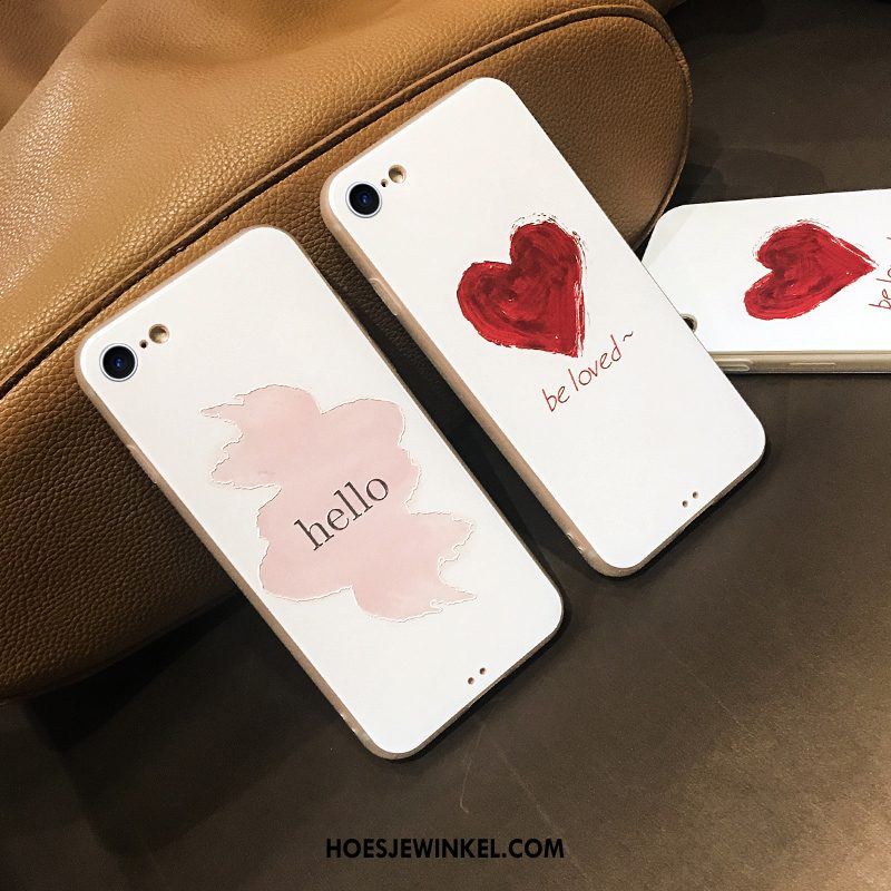 iPhone 8 Hoesje All Inclusive Wit Anti-fall, iPhone 8 Hoesje Trendy Merk Schrobben