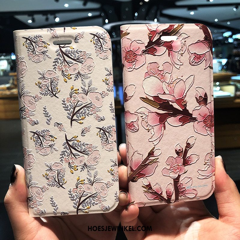 iPhone 8 Hoesje Leren Etui Folio Scheppend, iPhone 8 Hoesje Bescherming Mobiele Telefoon