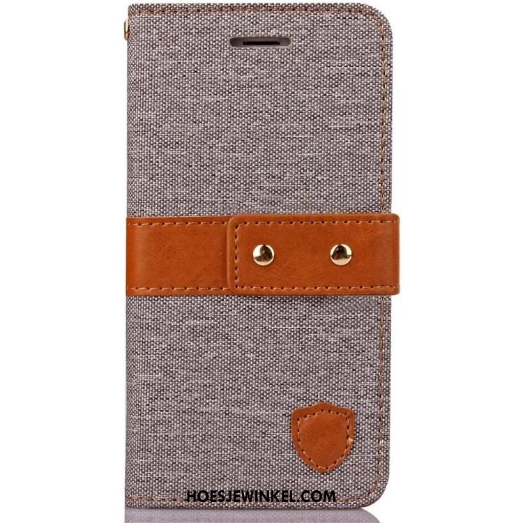 iPhone 8 Plus Hoesje Folio Mobiele Telefoon Hoes, iPhone 8 Plus Hoesje Gemengde Kleuren Denim