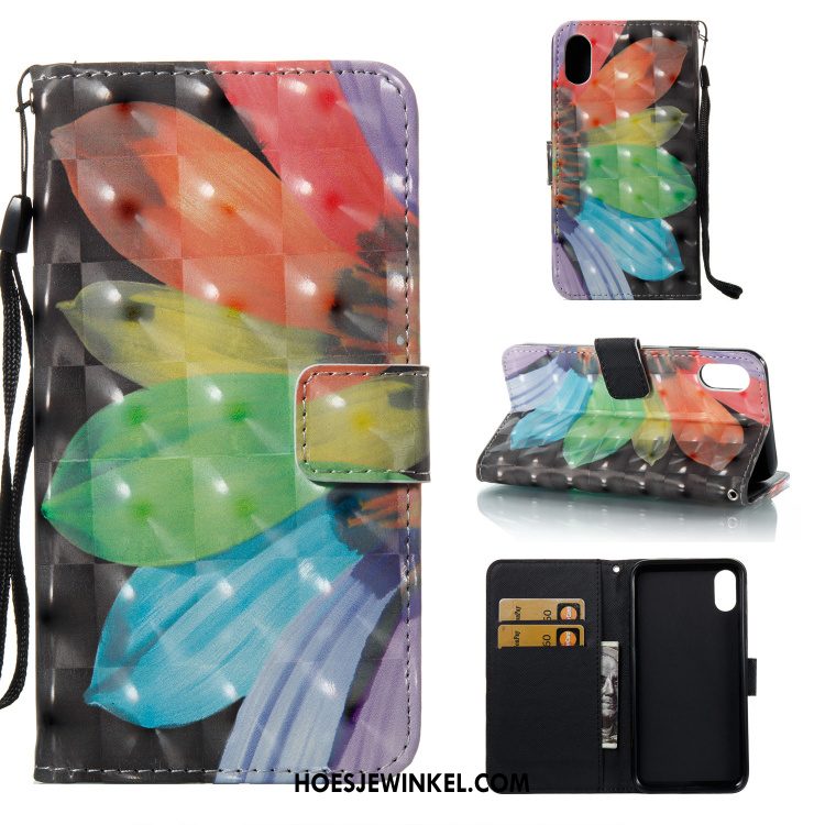 iPhone X Hoesje All Inclusive Clamshell Mobiele Telefoon, iPhone X Hoesje Siliconen Leren Etui