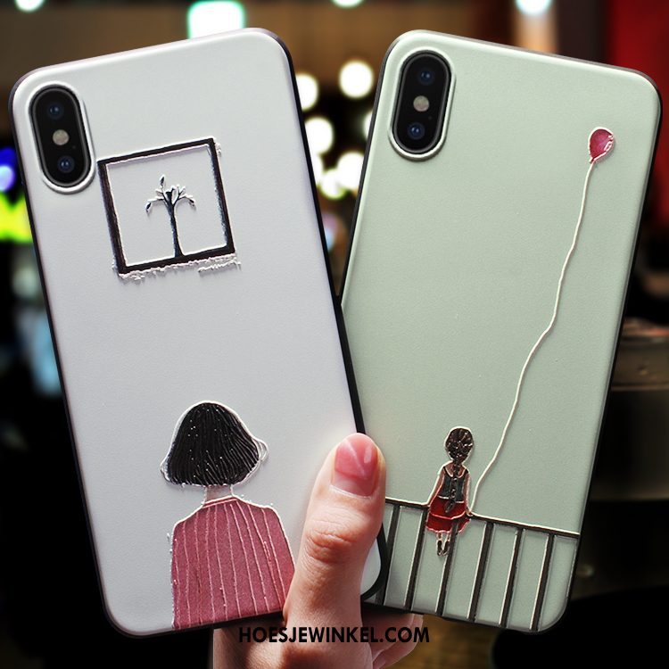 iPhone X Hoesje Anti-fall Hanger Eenvoudige, iPhone X Hoesje Mobiele Telefoon Kunst