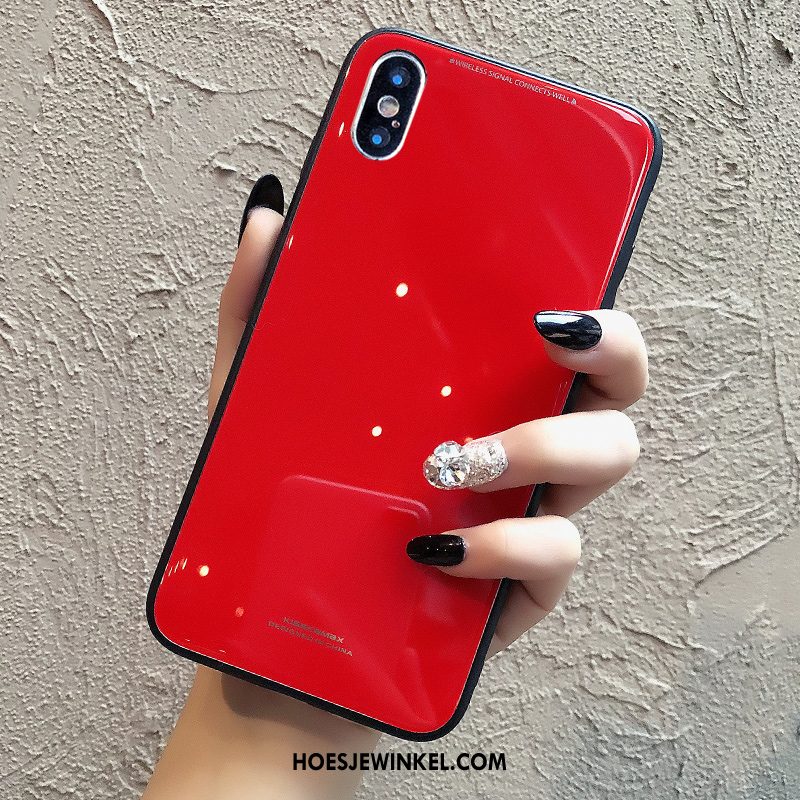 iPhone X Hoesje Anti-fall Zacht Trendy Merk, iPhone X Hoesje Mobiele Telefoon Rood