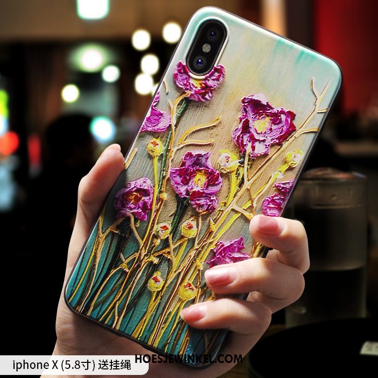 iPhone X Hoesje Rood Kunst Trend, iPhone X Hoesje All Inclusive Scheppend