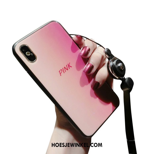 iPhone X Hoesje Roze Hanger Trend, iPhone X Hoesje Nieuw Siliconen
