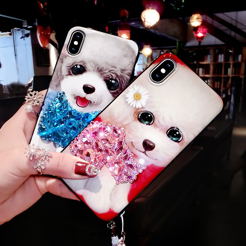 iPhone Xs Hoesje All Inclusive Mooie Spotprent, iPhone Xs Hoesje Met Strass Net Red