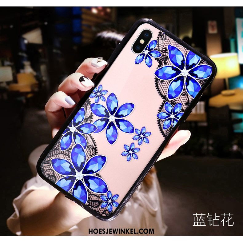 iPhone Xs Hoesje Bescherming Tempereren Hoes, iPhone Xs Hoesje Mode Persoonlijk