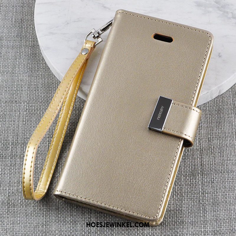 iPhone Xs Hoesje Folio Siliconen Anti-fall, iPhone Xs Hoesje Goud All Inclusive Braun