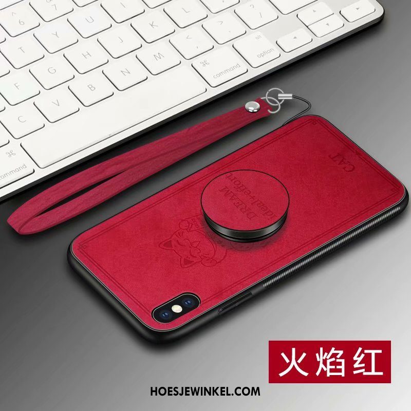 iPhone Xs Hoesje Hard Rood Ring, iPhone Xs Hoesje Patroon Persoonlijk