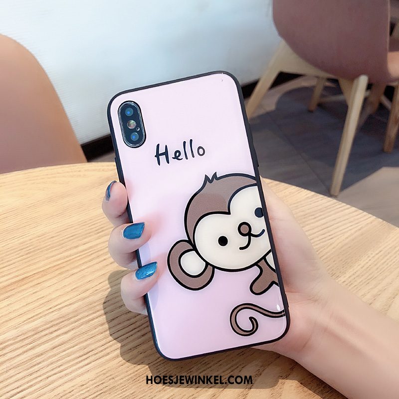 iPhone Xs Hoesje Hoes Roze Scheppend, iPhone Xs Hoesje Mooie Lovers