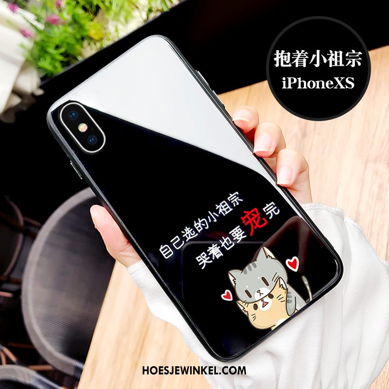 iPhone Xs Hoesje Scheppend Glas Lovers, iPhone Xs Hoesje Mooie Trendy Merk