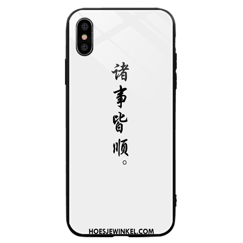 iPhone Xs Hoesje Scheppend Trendy Merk Glas, iPhone Xs Hoesje Mobiele Telefoon Anti-fall