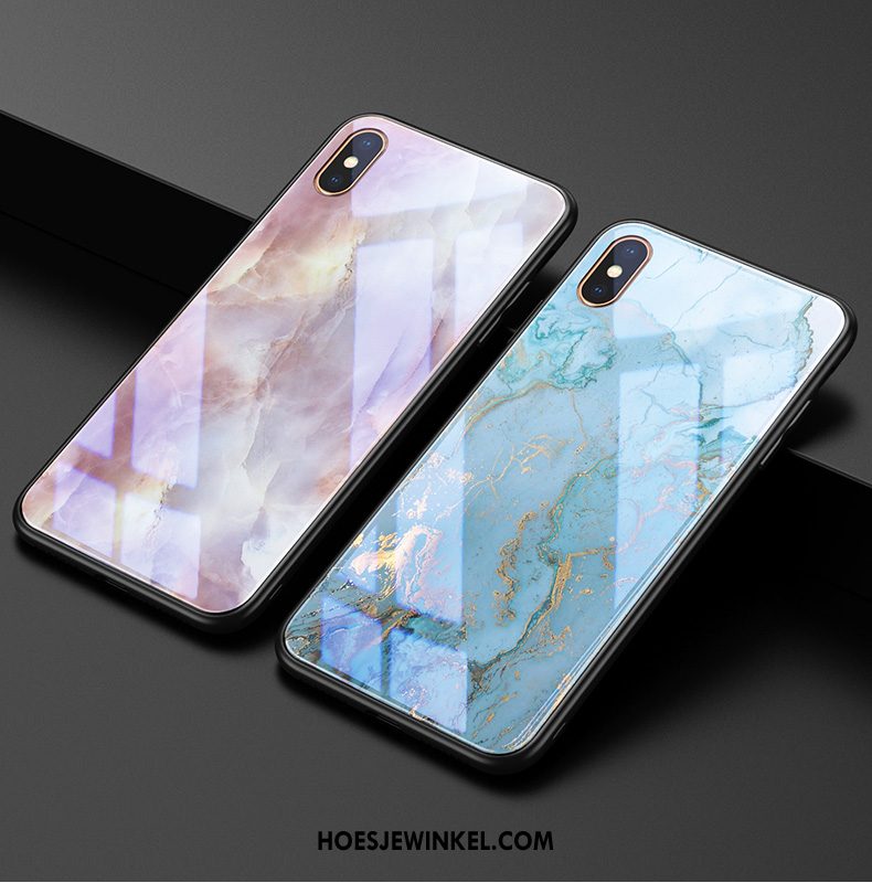 iPhone Xs Max Hoesje All Inclusive High End Blauw, iPhone Xs Max Hoesje Mobiele Telefoon Glas