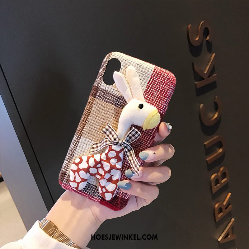 iPhone Xs Max Hoesje Mooie Doek Mobiele Telefoon, iPhone Xs Max Hoesje Geruite Hertachtigen