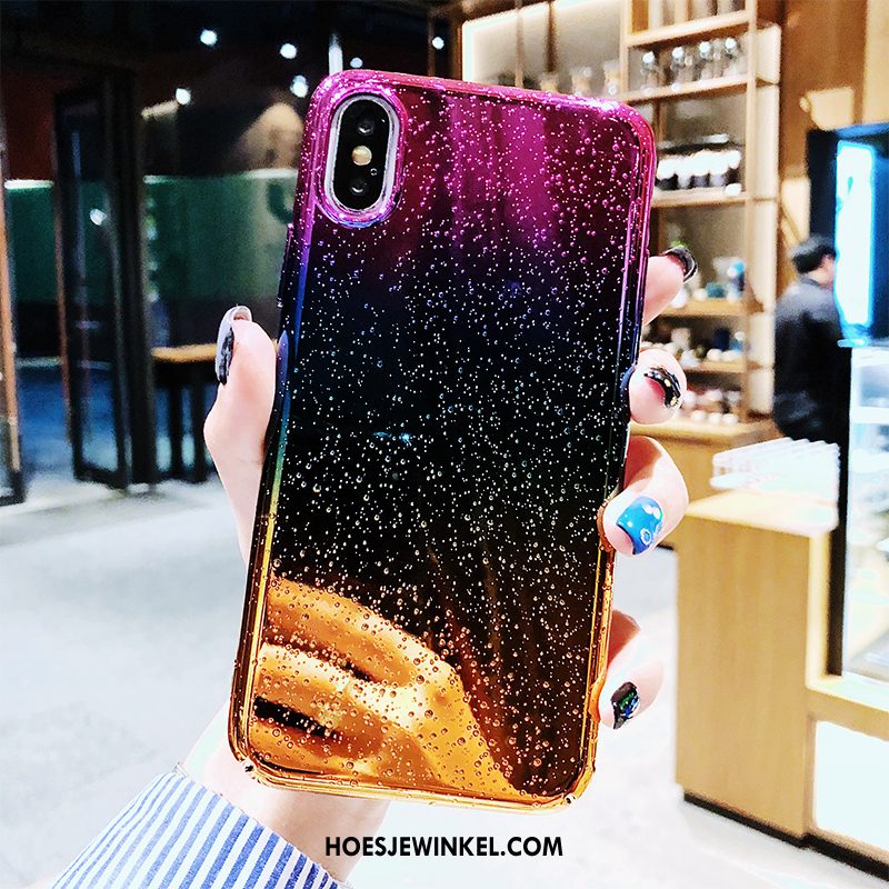 iPhone Xs Max Hoesje Plating Anti-fall Trendy Merk, iPhone Xs Max Hoesje Persoonlijk All Inclusive