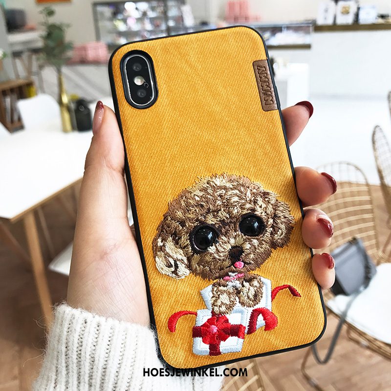 iPhone Xs Max Hoesje Spotprent Mobiele Telefoon Nieuw, iPhone Xs Max Hoesje Borduurwerk Hoes